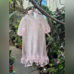 Sheer pink dress